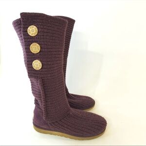 UGG Women's Plum Knit Boots with Button Accents